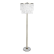 Tassel Elegance Metal Floor Lamp Soft Gold & White Marble - Accent Lighting