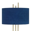 Blue Velvet Radiance Metal Table Lamp Plated Gold - Set of 2