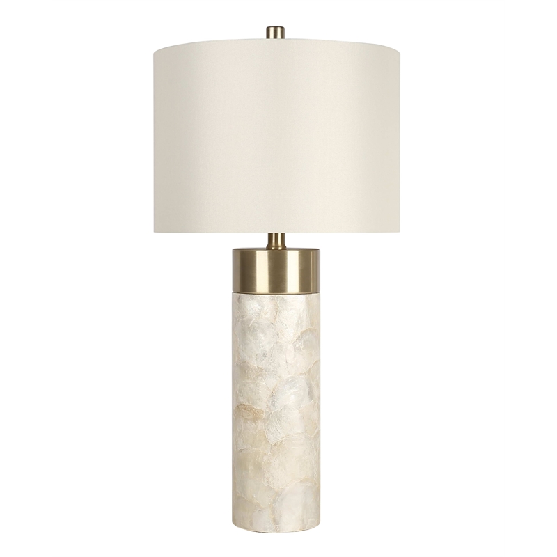 Ivory Luminous Shell Wood Table Lamp Soft Gold - Set of 2 - Accent Lighting
