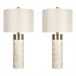 Ivory Luminous Shell Wood Table Lamp Soft Gold - Set of 2 - Accent Lighting