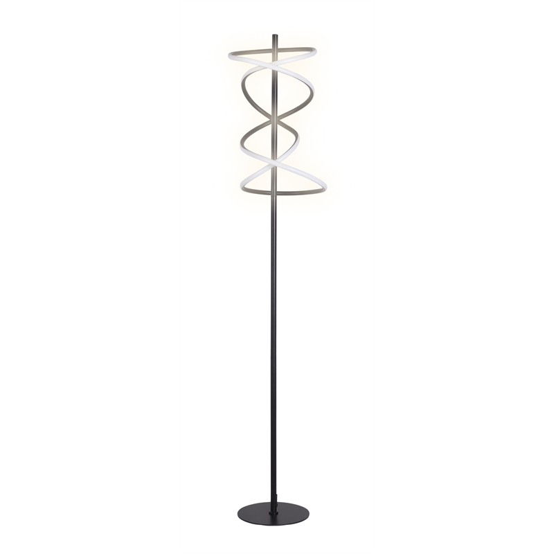 Helix Radiance LED Metal Floor Lamp Matte Black - Modern Accent Lighting