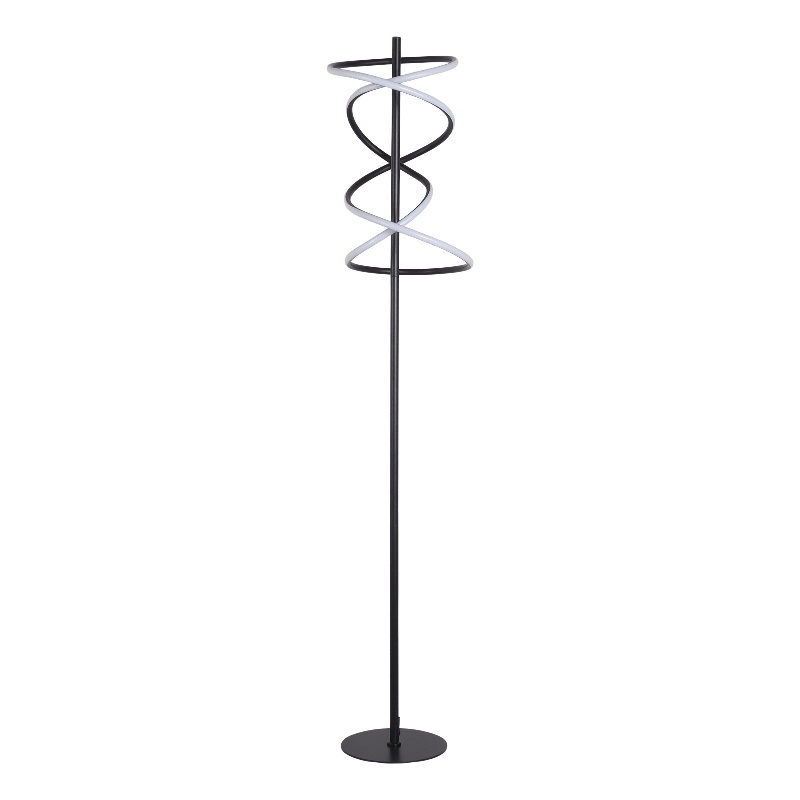 Helix Radiance LED Metal Floor Lamp Matte Black - Modern Accent Lighting