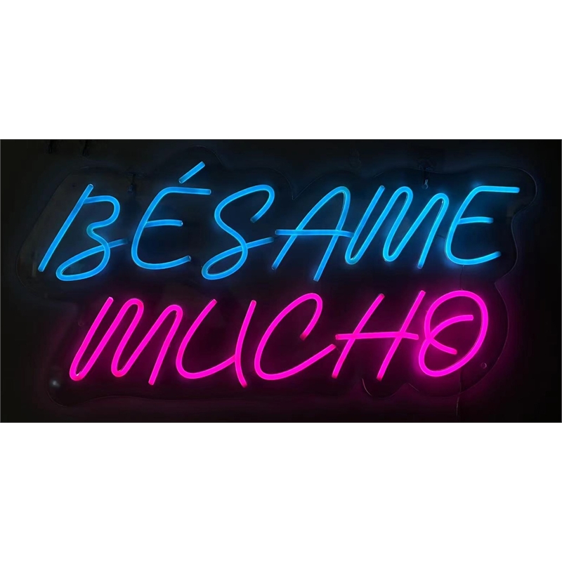Blue B same Mucho LED Neon Sign on Acrylic - 28