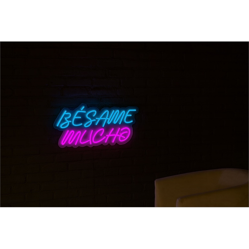 Blue B same Mucho LED Neon Sign on Acrylic - 28