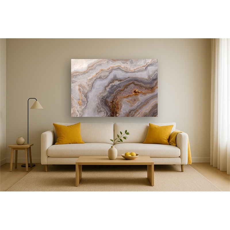 Granite II Frameless Multi-Color Tempered Glass Wall Art - 60