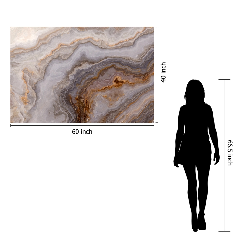Granite II Frameless Multi-Color Tempered Glass Wall Art - 60