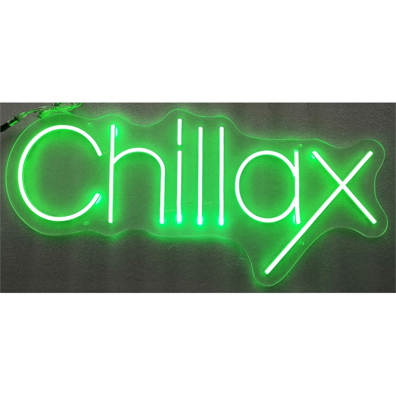 Green Chillax Neon Sign - 28