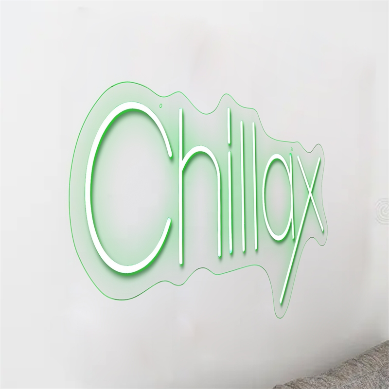 Green Chillax Neon Sign - 28
