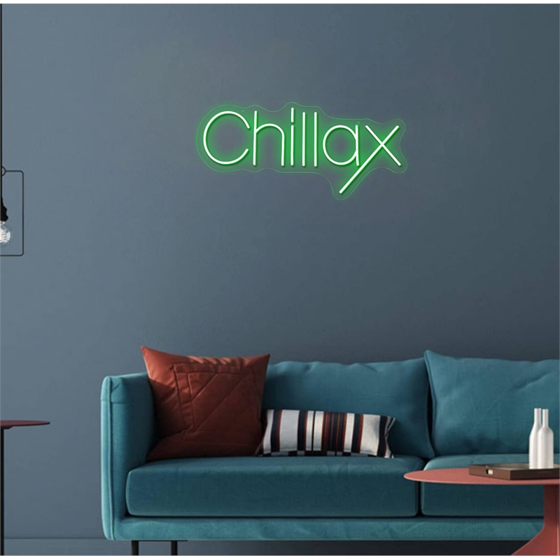 Green Chillax Neon Sign - 28