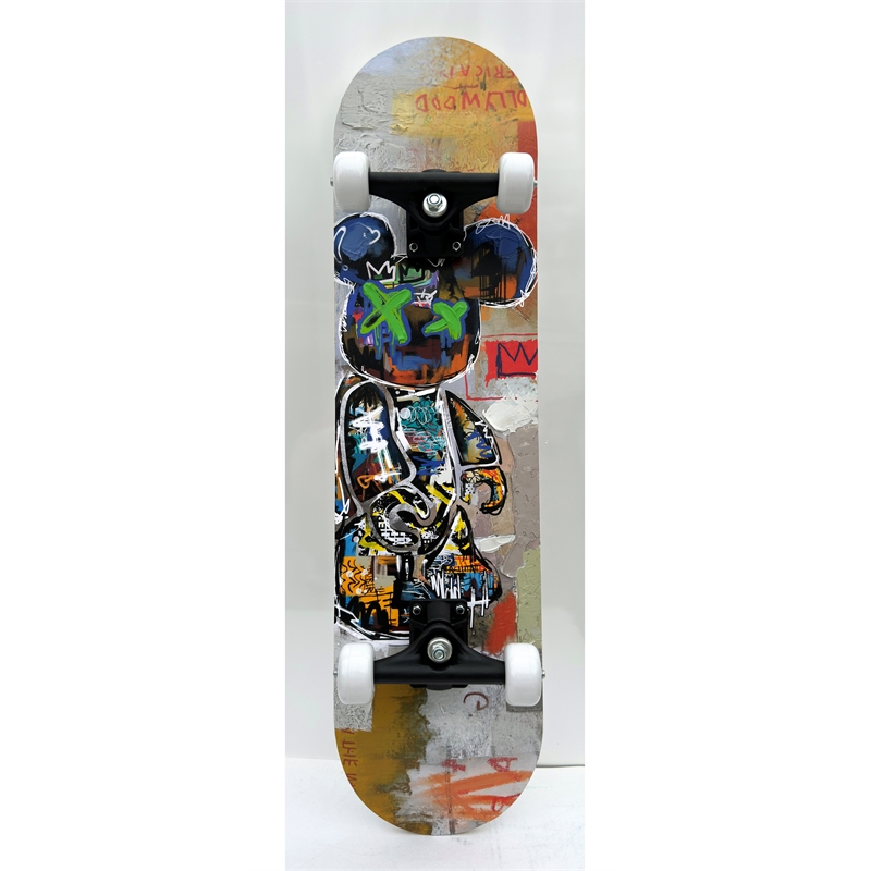Graffiti Bear Skateboard Decko-Board Multi-Color Wall Art - 8