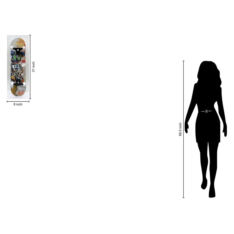 Graffiti Bear Skateboard Decko-Board Multi-Color Wall Art - 8