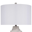 Ivory Serenity Waves Ceramic Metal Table Lamp Off White - Accent Table Lighting