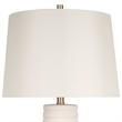 Ivory Calming Flow Ceramic Metal Table Lamp Textured White - Set of 2