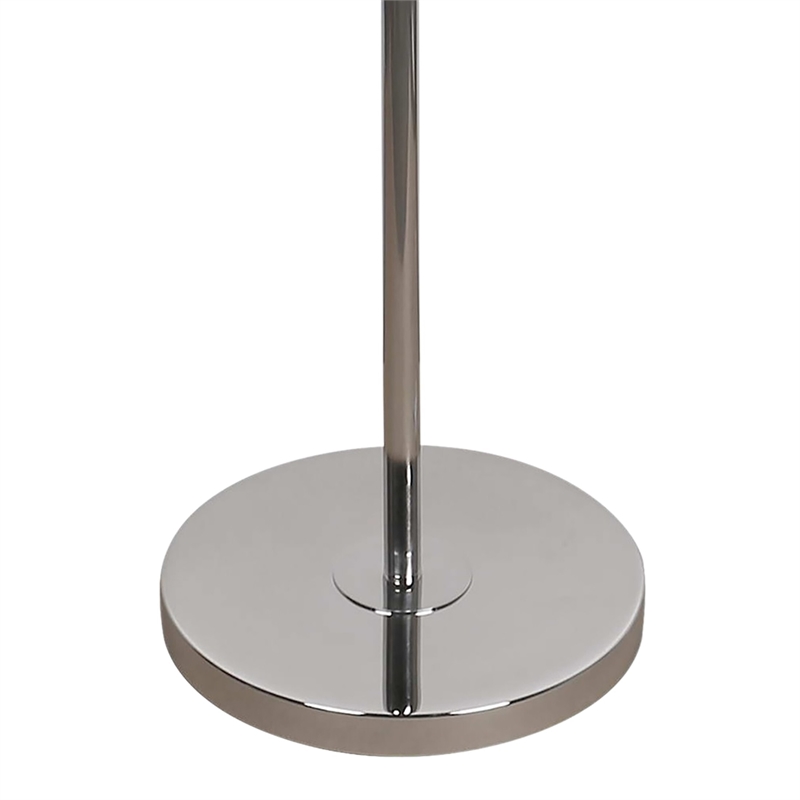 Crystal Elegance Metal Floor Lamp Polished Nickel & Clear Crystal