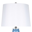 Azure Elegance Table Lamp Blue Art Glass - Set of 2 - Modern Accent Lighting
