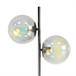 Celestial Radiance Metal Multi-Color Floor Lamp Gun Metal Iridescent Glass