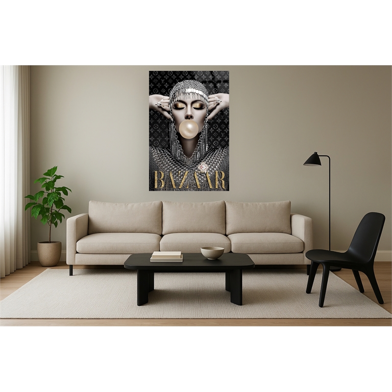 Glamour Reverie Frameless Tempered Glass w/ Foil Multi-Color Wall Art