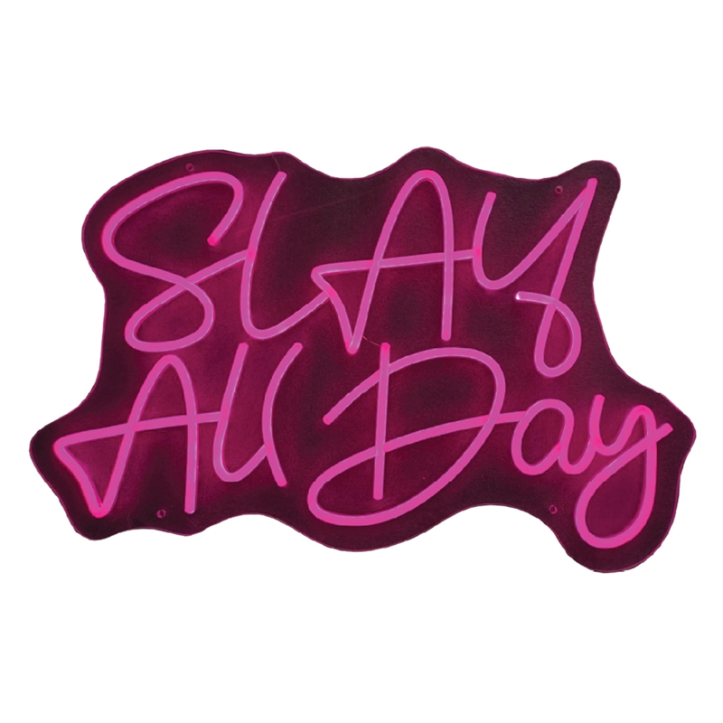 Pink Slay All Day Neon Sign - 22