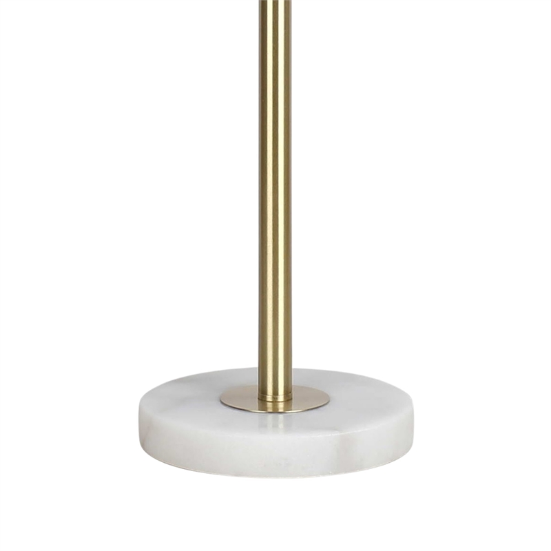 Tassel Elegance Metal Marble Table Lamp Soft Gold & White - Set of 2