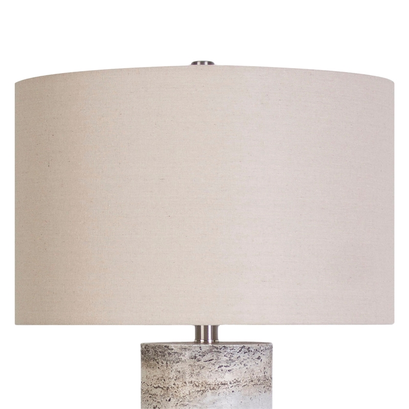 Oatmeal Stonehaven Glow Polyresin Table Lamp Natural Stone - Set of 2