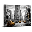Yellow Cab Time Square Frameless Multi-Color Tempered Glass Wall Art - 60