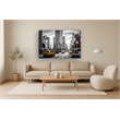 Yellow Cab Time Square Frameless Multi-Color Tempered Glass Wall Art - 60