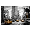 Yellow Cab Time Square Frameless Multi-Color Tempered Glass Wall Art - 60