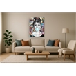 Bubble Gum Icon Portrait Multi-Color Canvas Wall Art - Wood Frame - 36