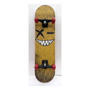 Smile Wink Skateboard Decko-Board Multi-Color Wall Art - 8&quot x 31&quot