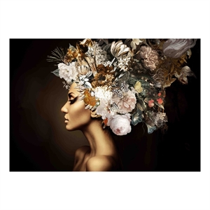 A Floral Mind Frameless Multi-Color Tempered Glass Wall Art - 60&quot x 40&quot