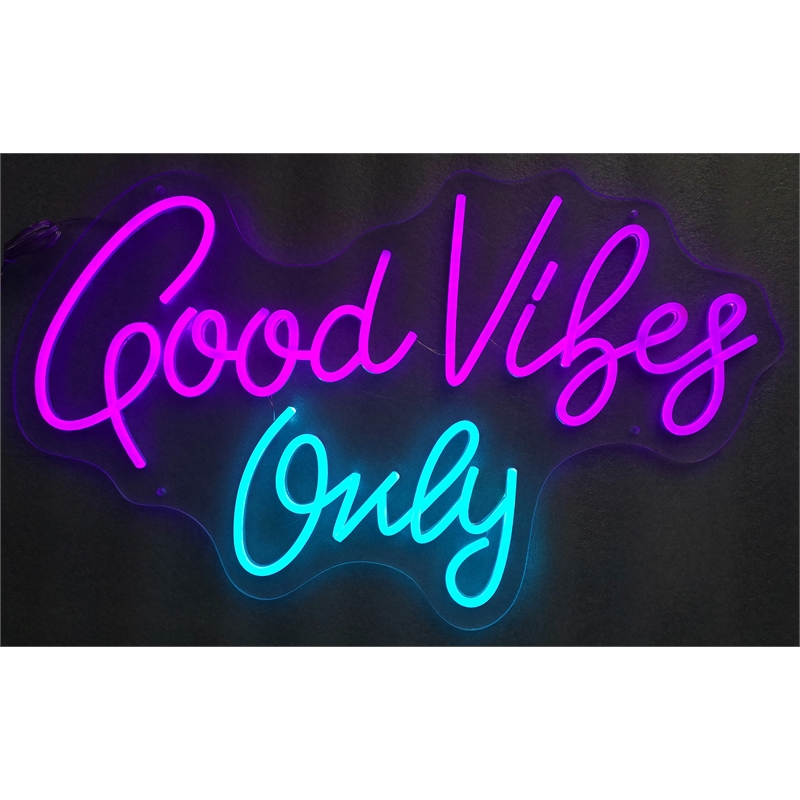 Good Vibes Only Purple Neon Sign - 25