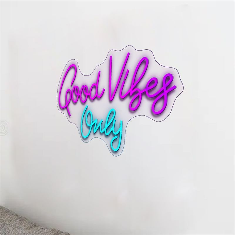 Good Vibes Only Purple Neon Sign - 25