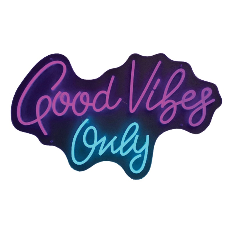 Good Vibes Only Purple Neon Sign - 25
