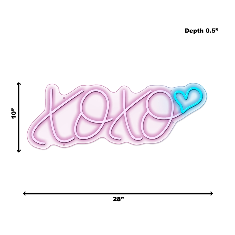 Classy Living XOXO Pink Neon Sign - 28