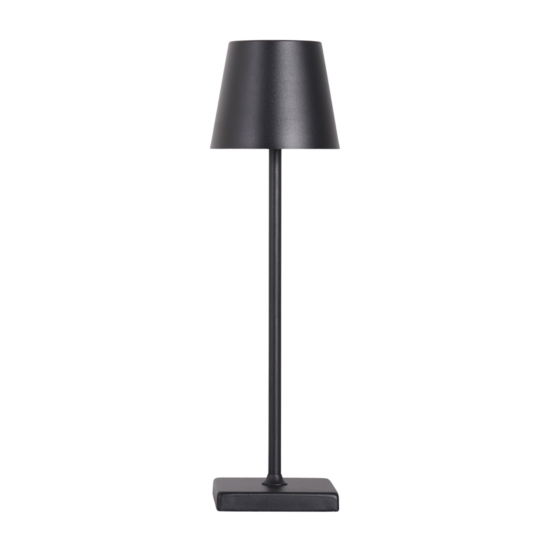 Eclipse Aura Rechargeable LED Metal Table Lamp - Black - Set of 2