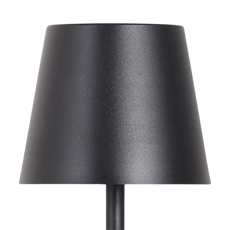 Eclipse Aura Rechargeable LED Metal Table Lamp - Black - Set of 2