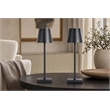 Eclipse Aura Rechargeable LED Metal Table Lamp - Black - Set of 2