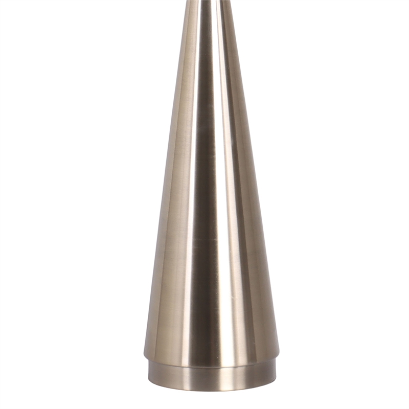 Brass Taper Metal Table Lamp - Antique Brass - Set of 2 - Contemporary