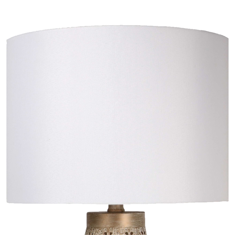 Celestial Carve Laser Cut Metal Table Lamp with Night Light - Contemporary