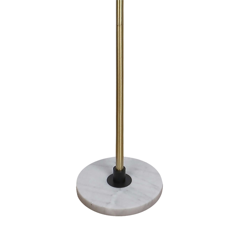 Celestial Branch Floor Lamp - White Marble - Matte Black & Soft Gold