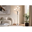 Celestial Branch Floor Lamp - White Marble - Matte Black & Soft Gold