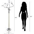 Celestial Branch Floor Lamp - White Marble - Matte Black & Soft Gold