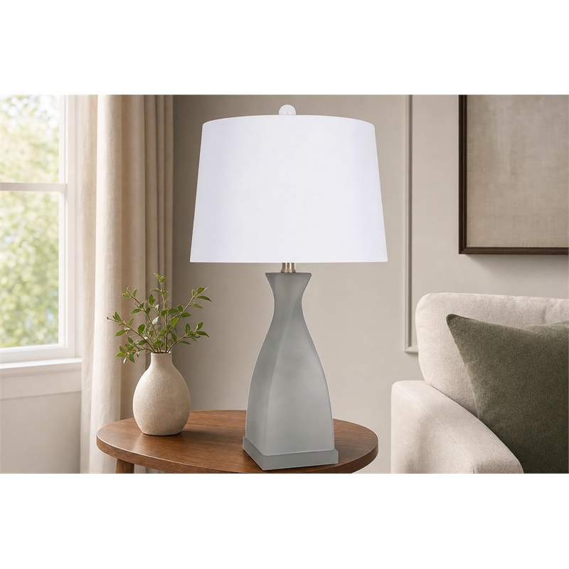 Sage Elegance Art Glass Table Lamp - Frosted Sage Green & Frosted Crystal