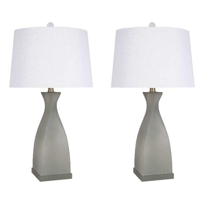 Sage Elegance Art Glass Table Lamp - Frosted Sage Green & Frosted Crystal