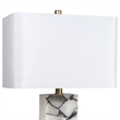 Alabaster Mosaic Table Lamp - Soft Gold - Natural Alabaster - Metal