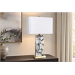 Alabaster Mosaic Table Lamp - Soft Gold - Natural Alabaster - Metal