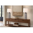 Geometric Harmony Ceramic Table Lamp - Brown & White - Set of 2 - Metal