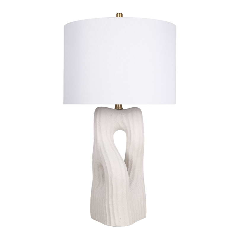 Eclipse Harmony Ceramic Table Lamp - White Rock - Set of 2 - Metal