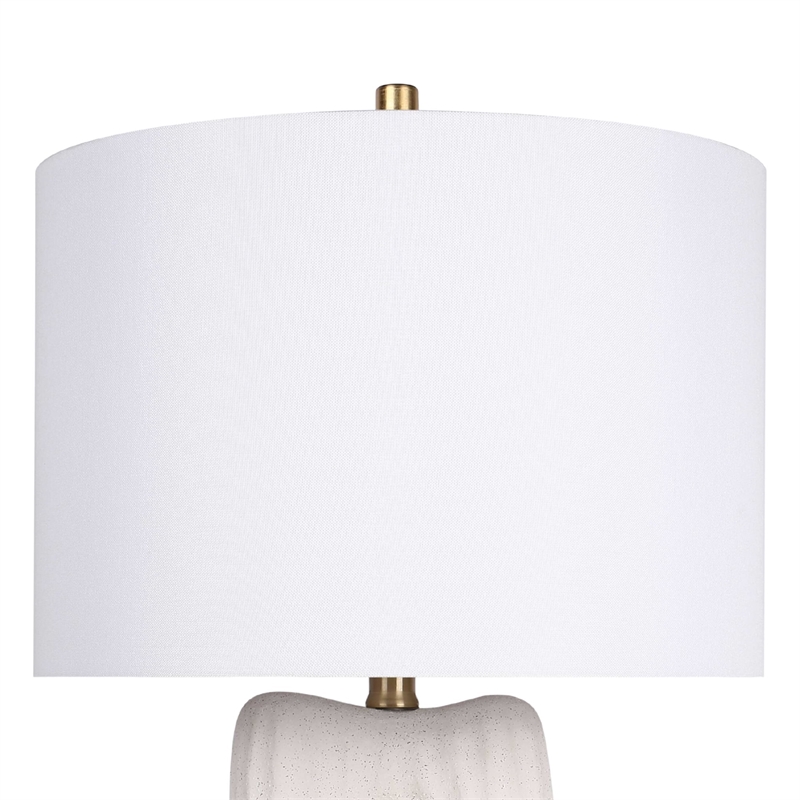 Eclipse Harmony Ceramic Table Lamp - White Rock - Set of 2 - Metal