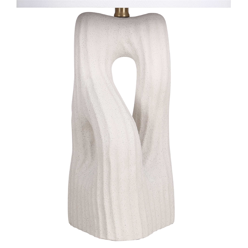 Eclipse Harmony Ceramic Table Lamp - White Rock - Set of 2 - Metal